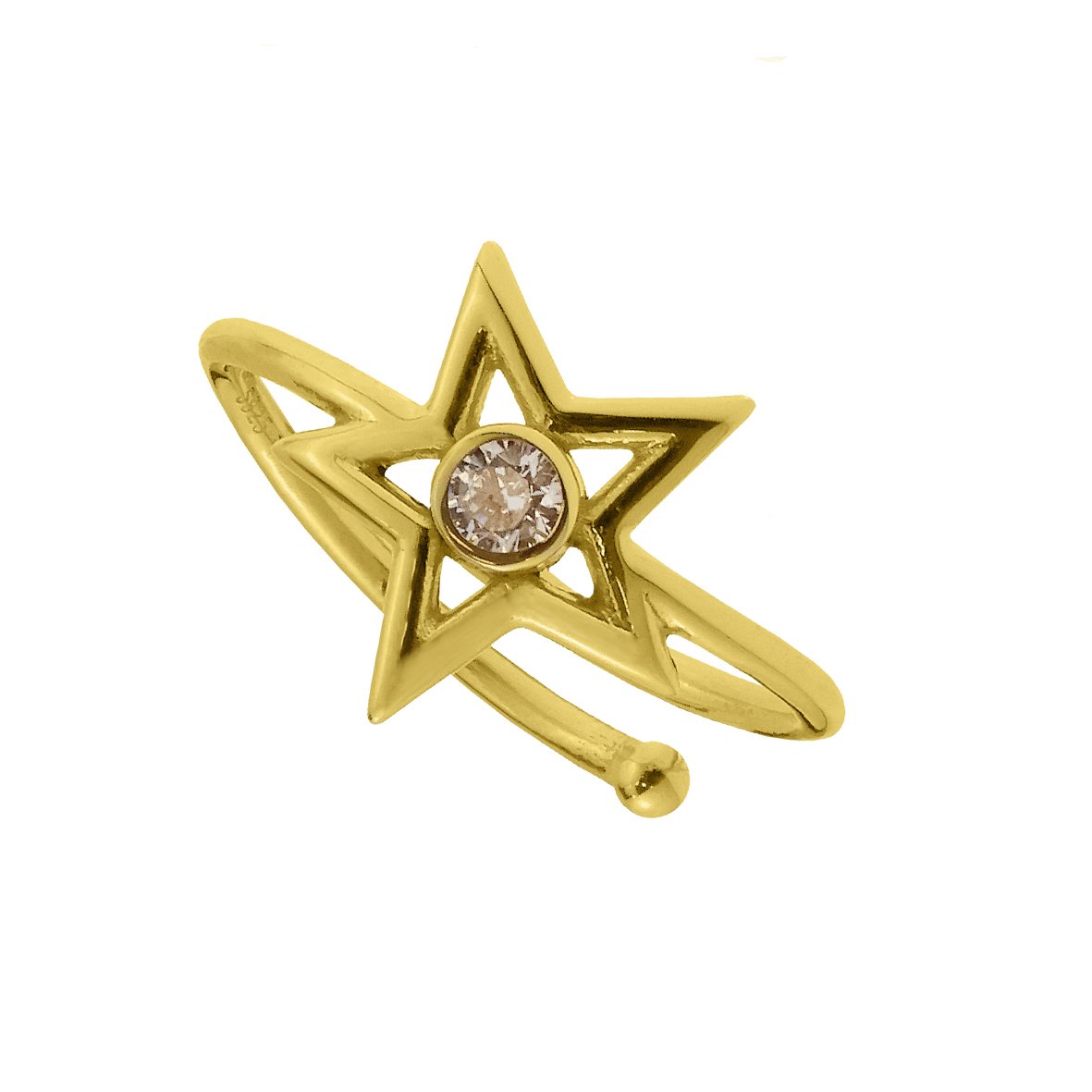 Δαχτυλίδι ασήμι 925 επιχρυσωμένο με zirconia