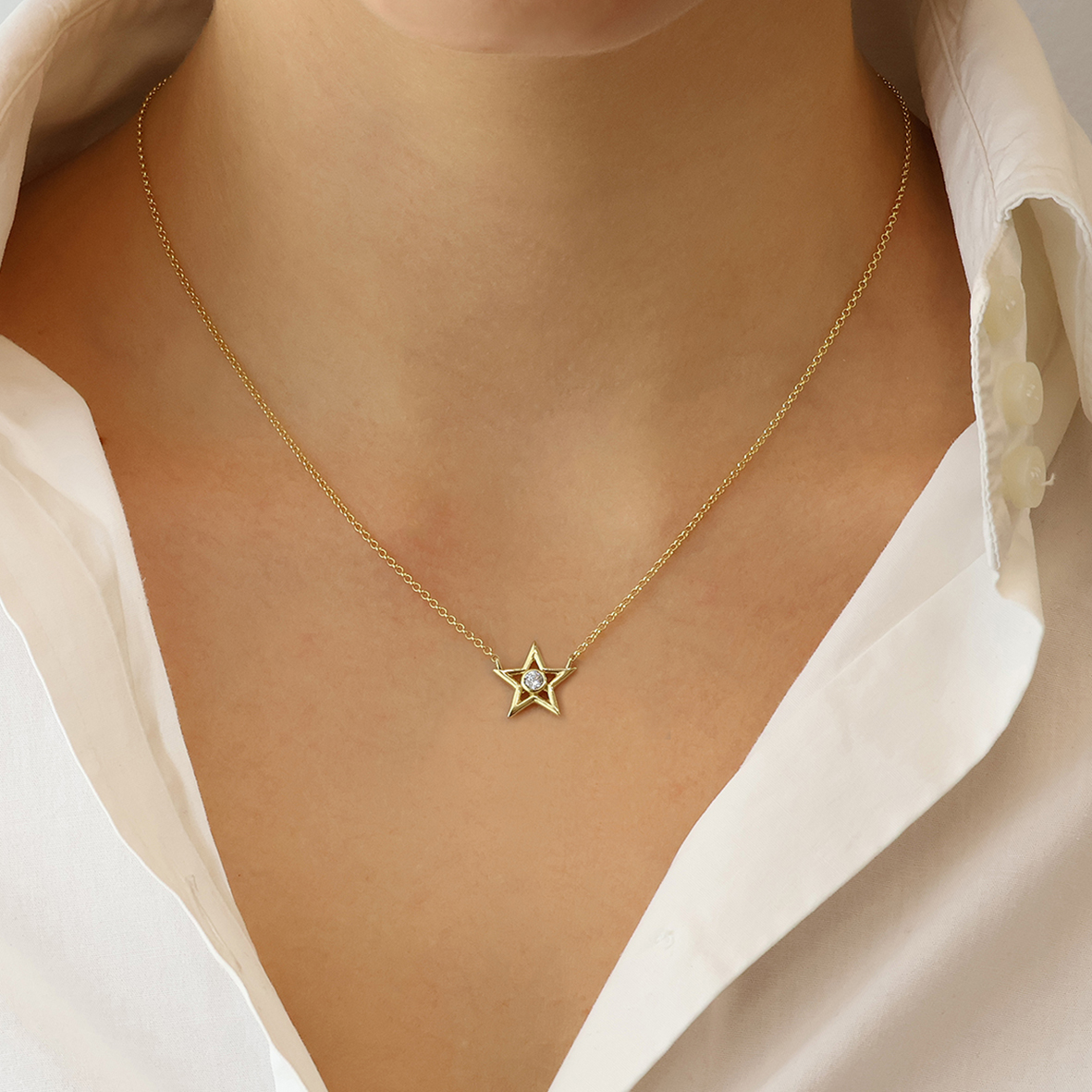 Κολιέ ασήμι 925 επιχρυσωμένο με zirconia