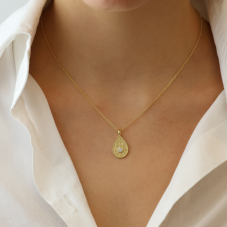 Κολιέ ασήμι 925 επιχρύσωμενο με zirconia