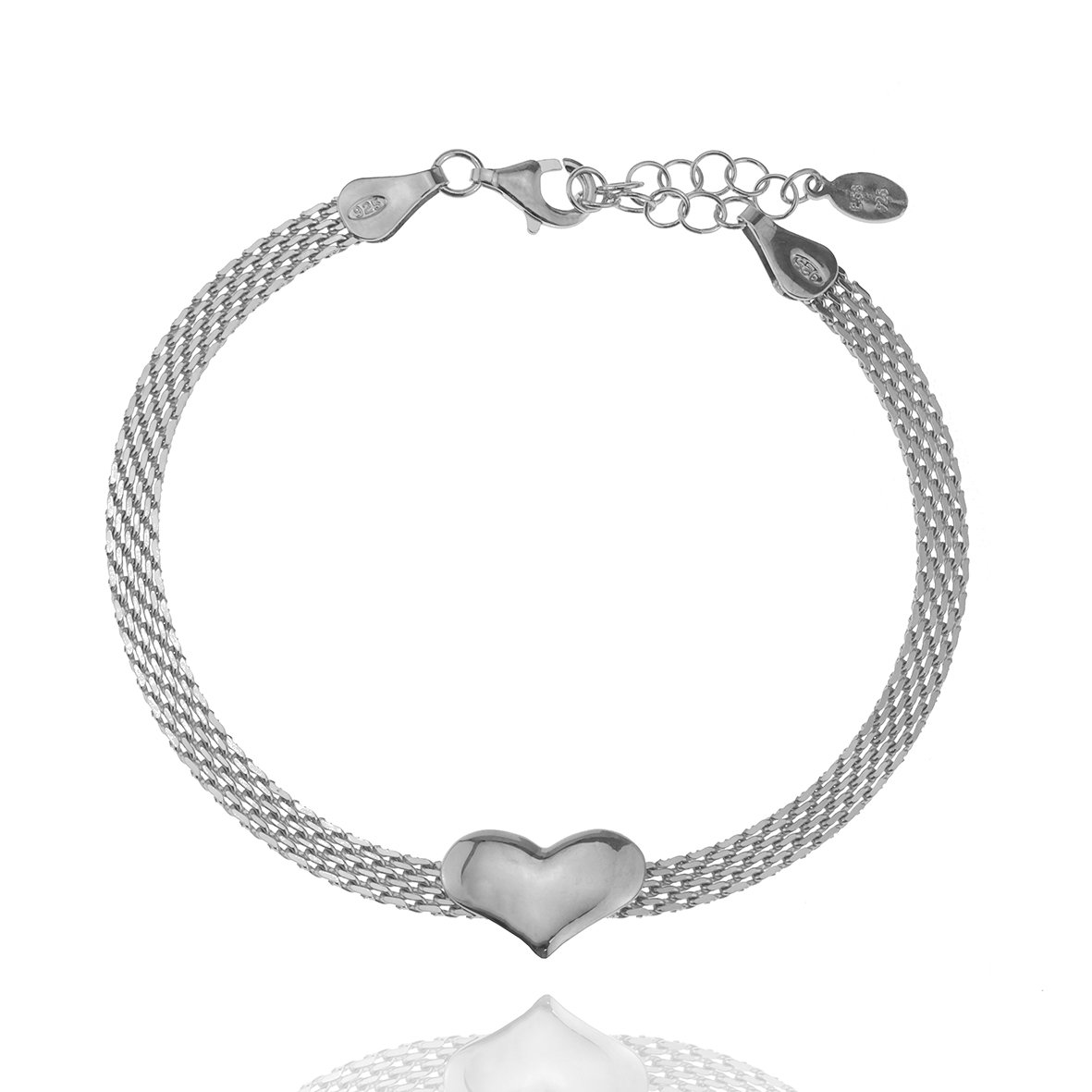 Βραχιόλι ασήμι 925 επιπλατινωμένο