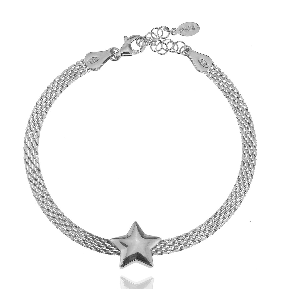 Βραχιόλι ασήμι 925 επιπλατινωμένο