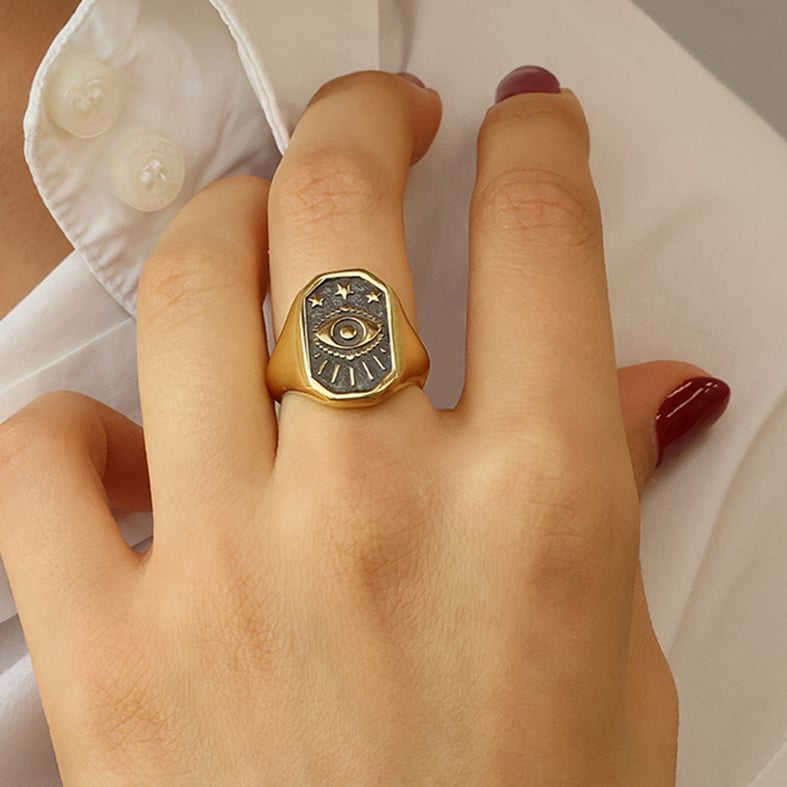 Δαχτυλίδι ασήμι 925 επιχρυσωμένο με μαύρη επιροδίωση