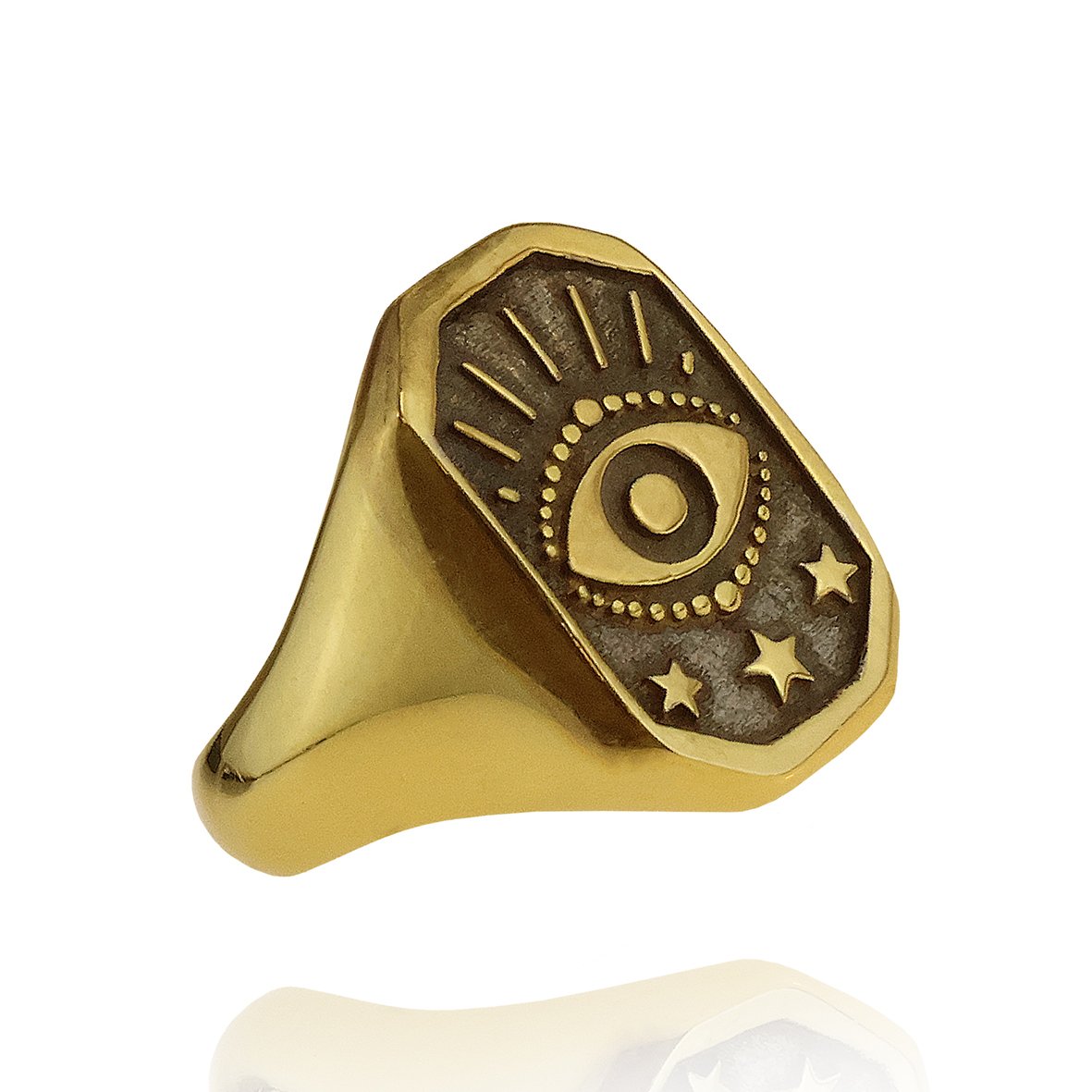 Δαχτυλίδι ασήμι 925 επιχρυσωμένο με μαύρη επιροδίωση