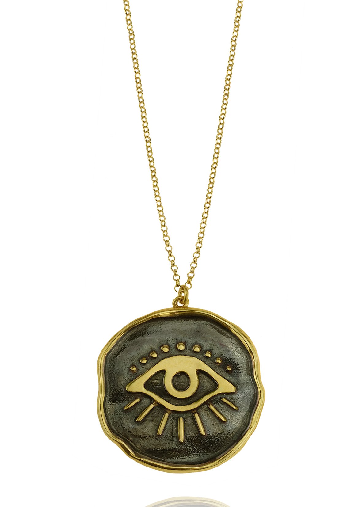 Κολιέ ασήμι 925 επιχρυσωμένο με μαύρη επιροδίωση