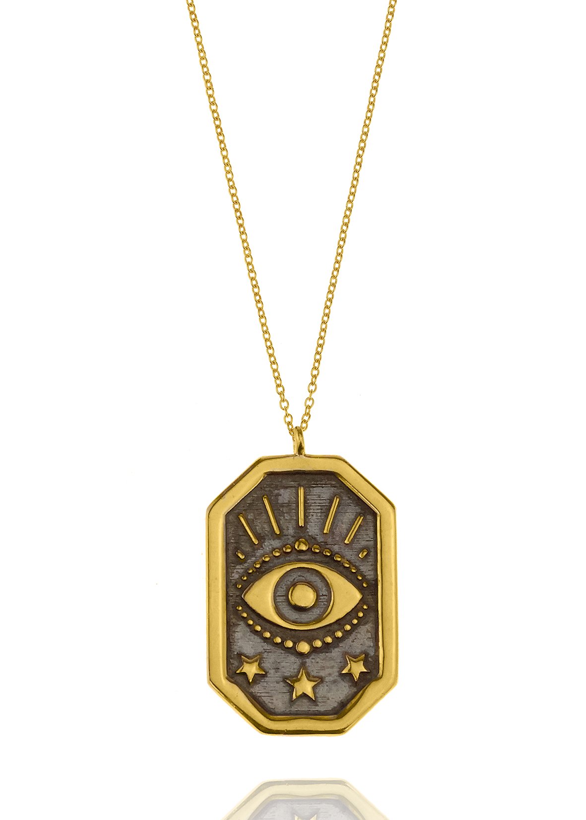 Κολιέ ασήμι 925 επιχρυσωμένο με μαύρη επιροδίωση