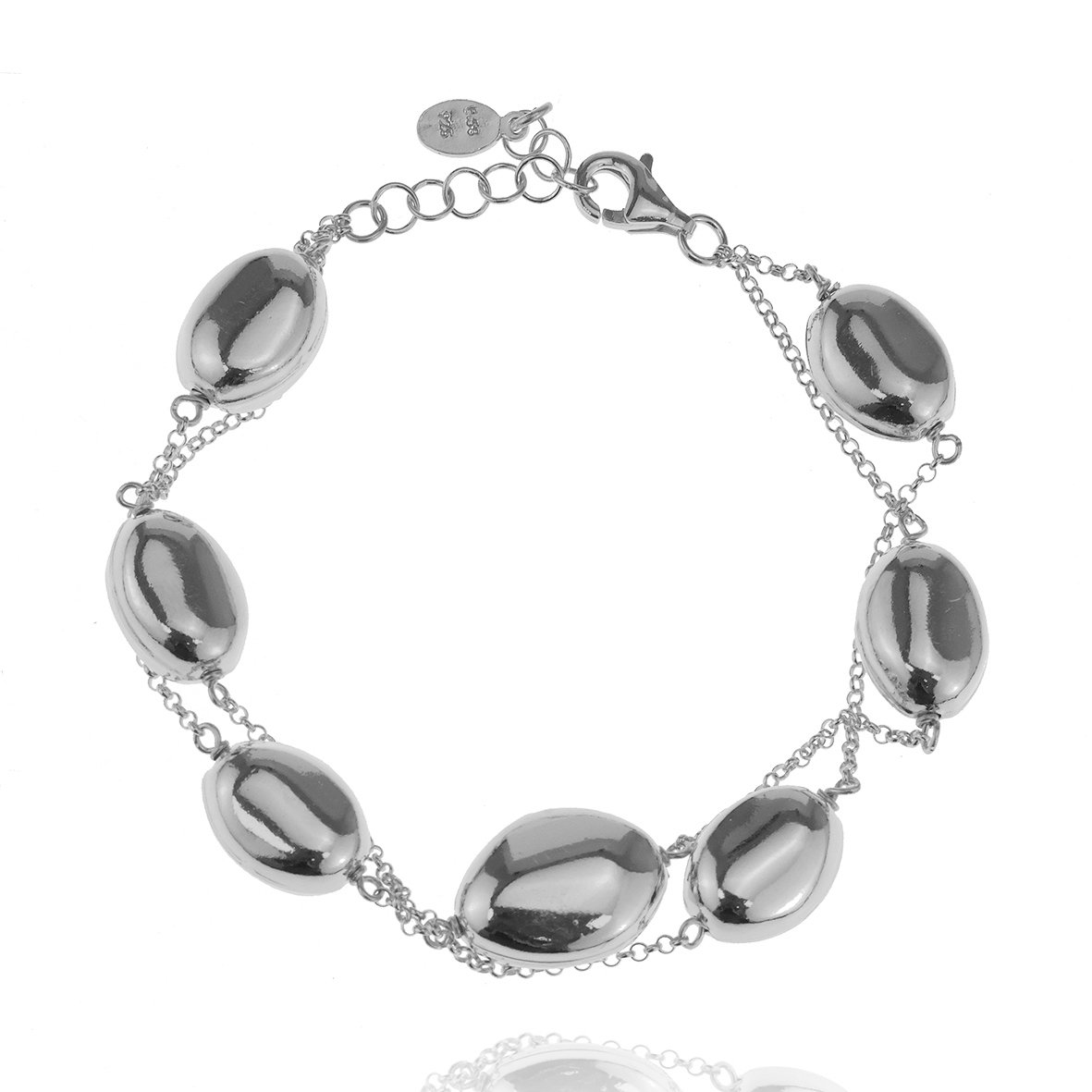 Βραχιόλι ασήμι 925 επιπλατινωμένο