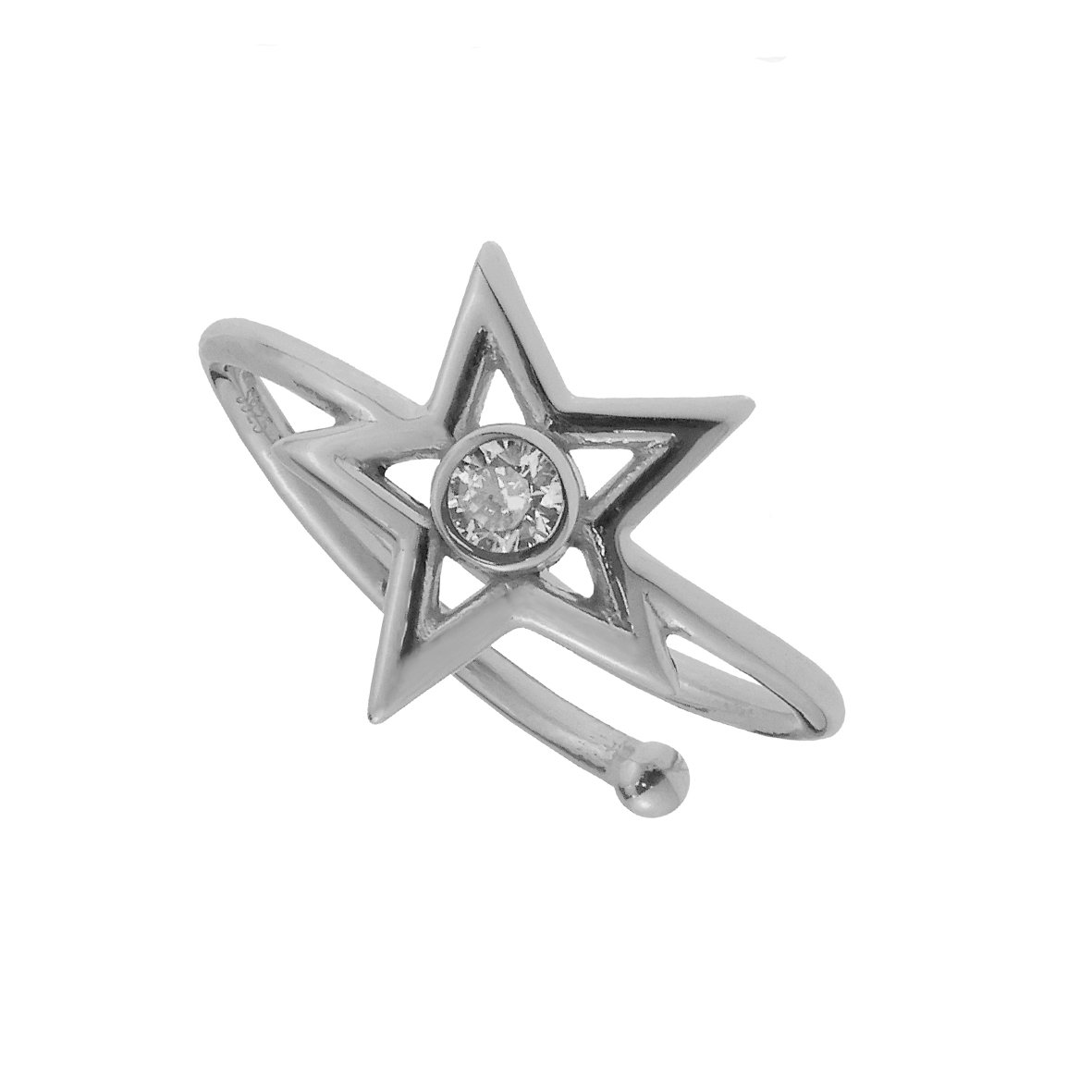 Δαχτυλίδι ασήμι 925 επιπλατινωμένο με zirconia