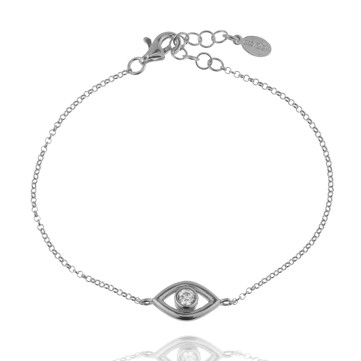 Βραχιόλι ασήμι 925 επιπλατινωμένο με zirconia