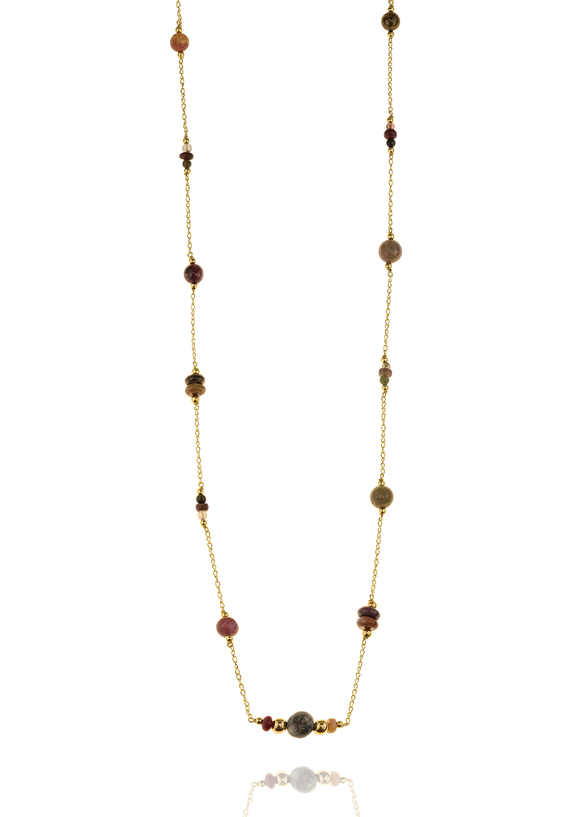 Κολιέ ασήμι 925 επιχρυσωμένο με τουρμαλίνη