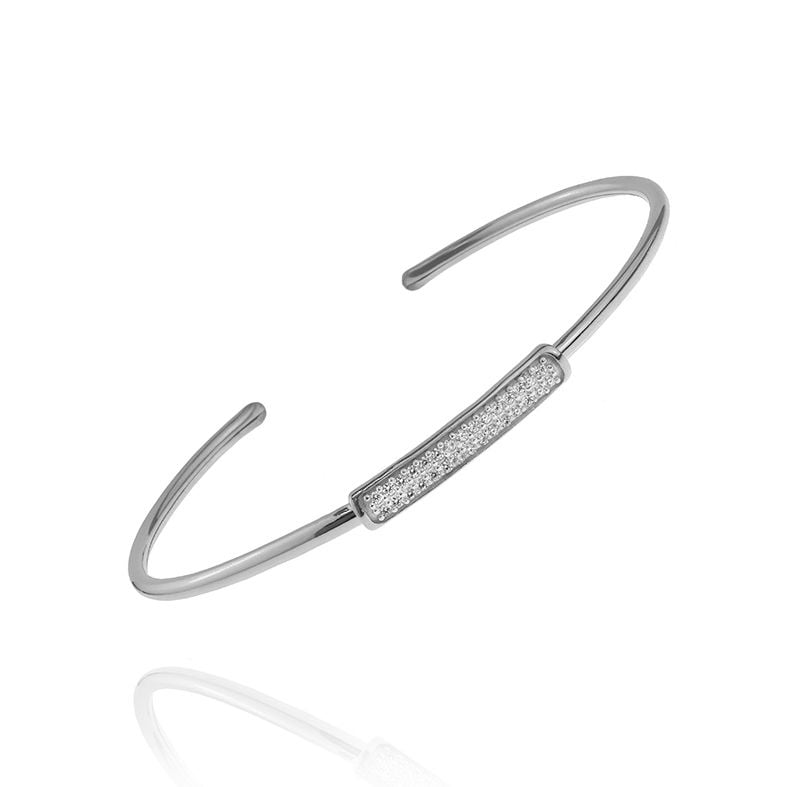 Βραχιόλι ασήμι 925 επιπλατινωμένο με zirconia