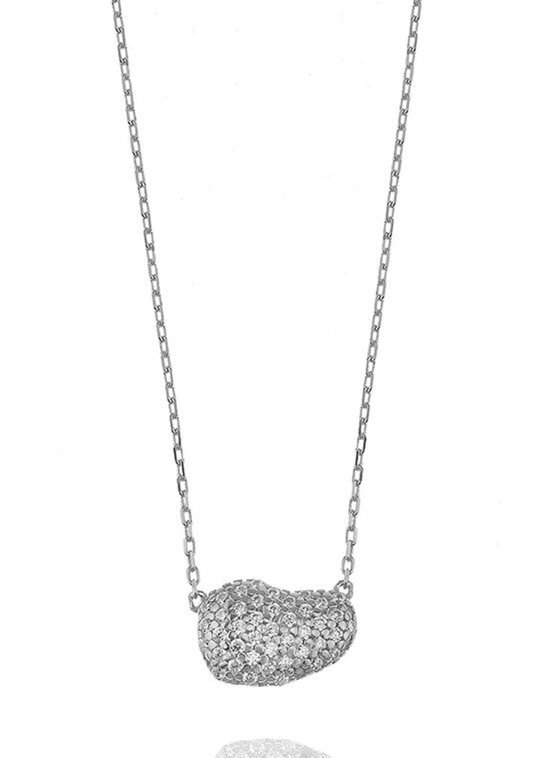 Κολιέ ασήμι 925 επιπλατινωμένο με zirconia