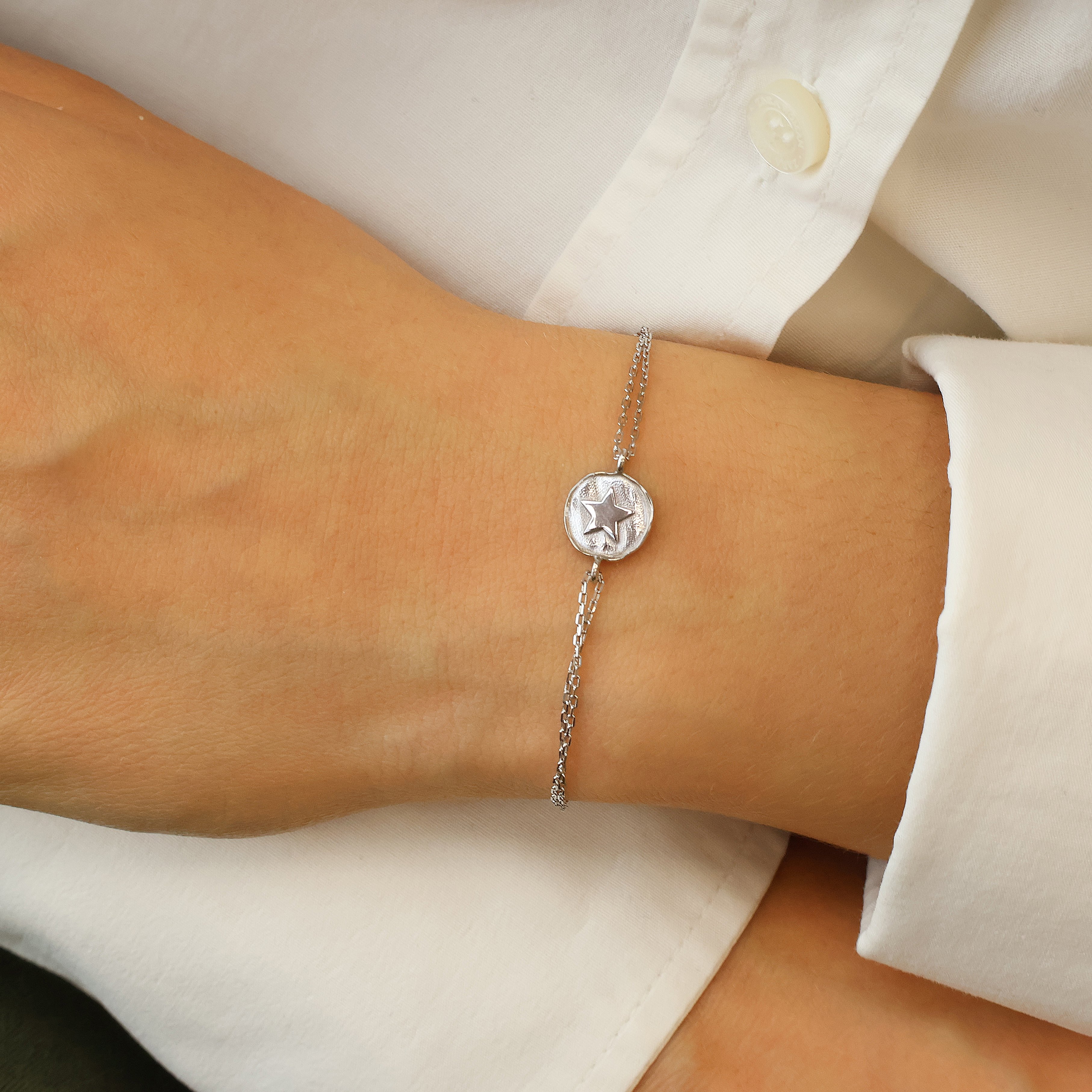 Βραχιόλι ασήμι 925 επιπλατινωμένο