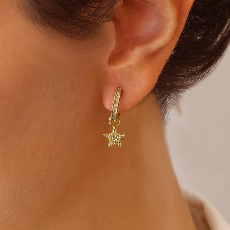 Μενταγιόν ασήμι 925 επιχρυσωμένο με zirconia