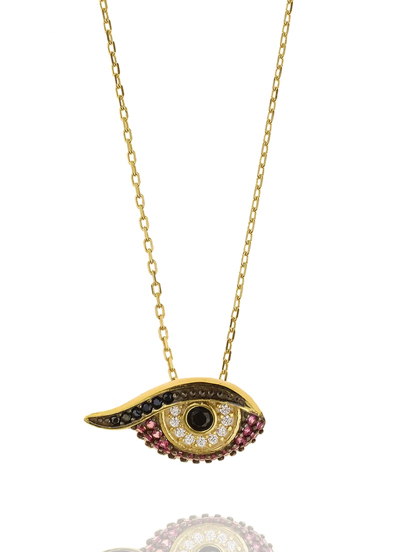 Κολιέ ασήμι 925 επιχρυσωμένο με zirconia