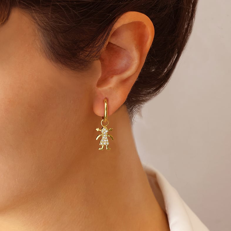 Μενταγιόν ασήμι 925 επιχρυσωμένο με zirconia