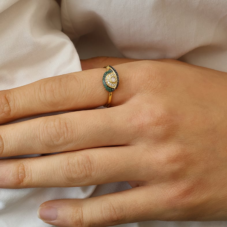 Δαχτυλίδι ασήμι 925 επιχρυσωμένο με zirconia