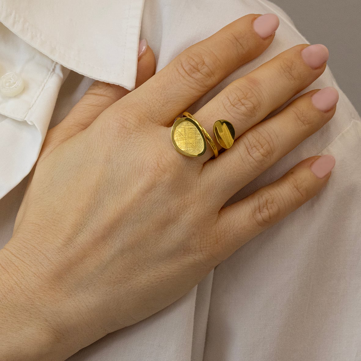 Δαχτυλίδι ασήμι 925 επιχρυσωμένο