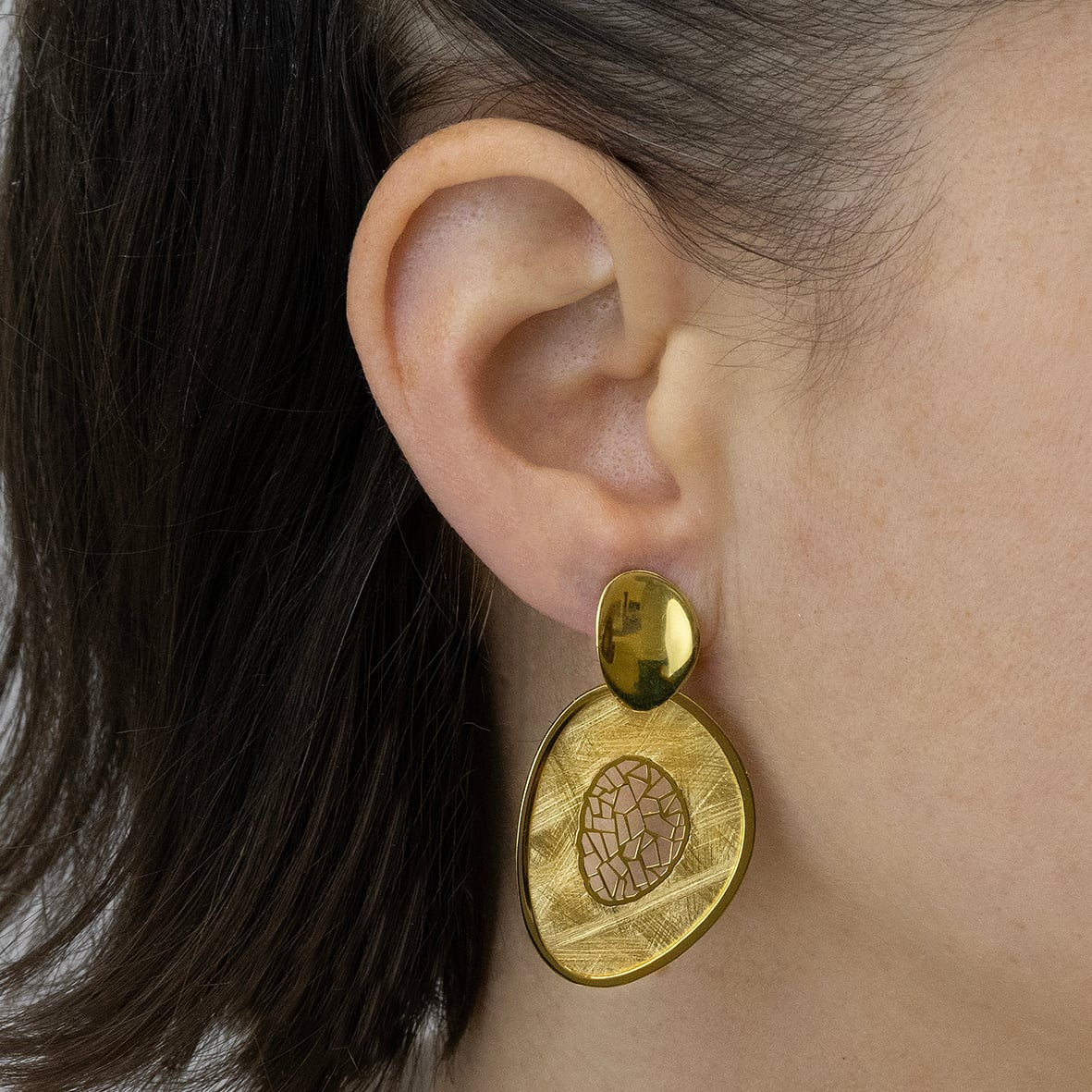 Σκουλαρίκια ασήμι 925 επιχρυσωμένα