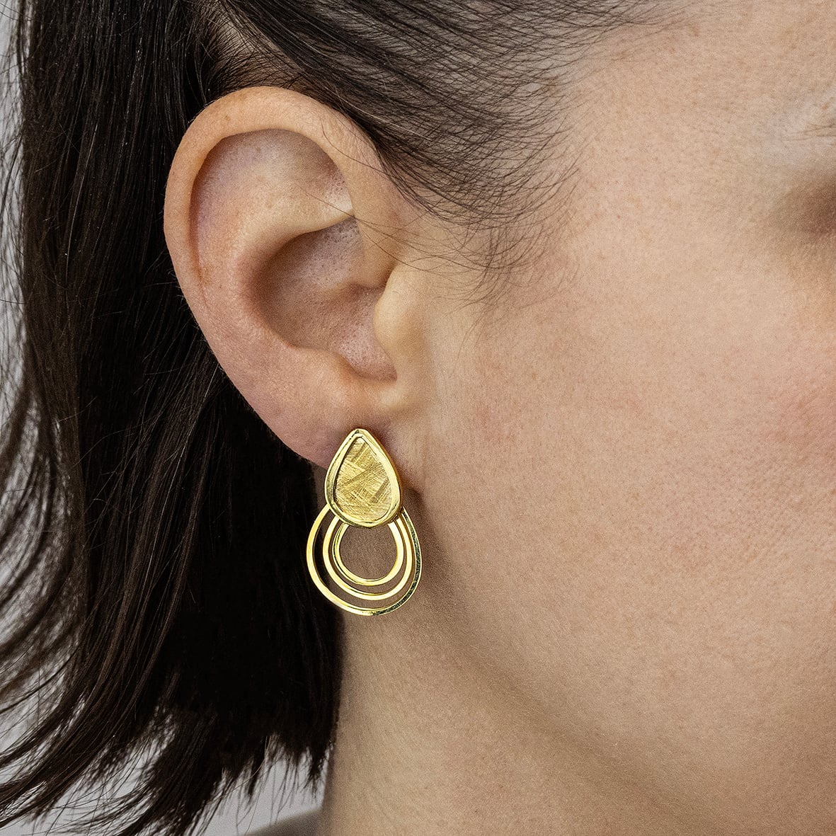 Σκουλαρίκια ασήμι 925 επιχρυσωμένα