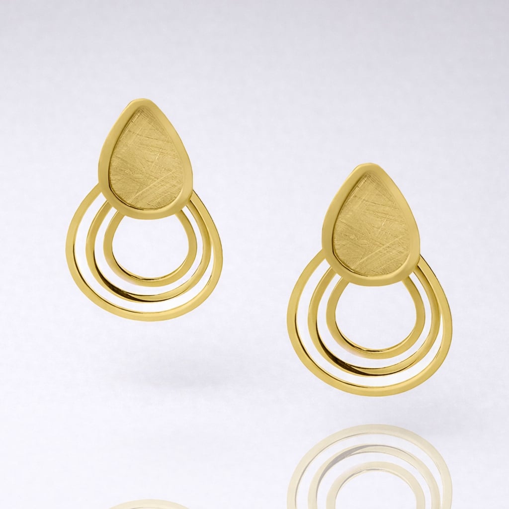 Σκουλαρίκια ασήμι 925 επιχρυσωμένα