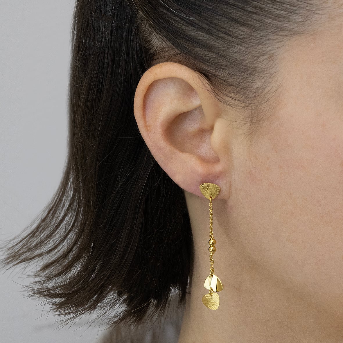 Σκουλαρίκια ασήμι 925 επιχρυσωμένα