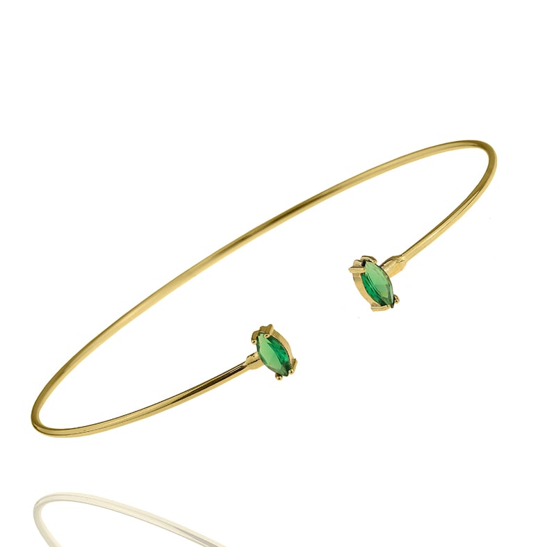 Βραχιόλι ασήμι 925 επιχρυσωμένο με zirconia