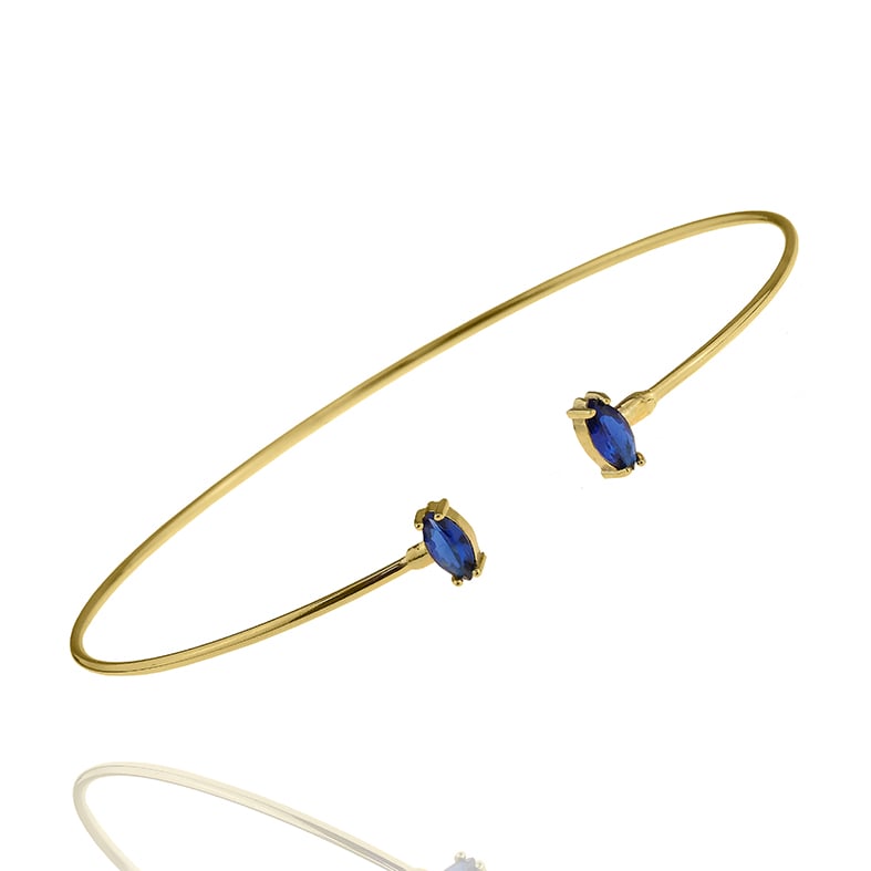 Βραχιόλι ασήμι 925 επιχρυσωμένο με zirconia