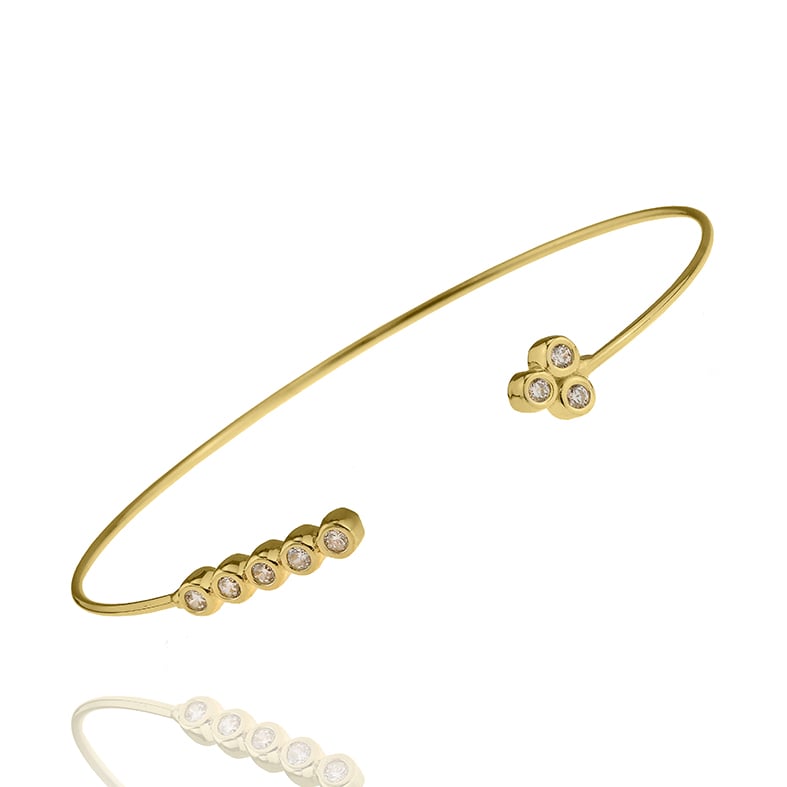 Βραχιόλι ασήμι 925 επιχρυσωμένο με zirconia