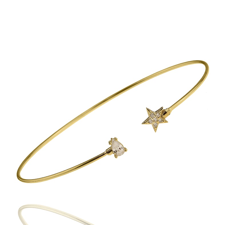 Βραχιόλι ασήμι 925 επιχρυσωμένο με zirconia