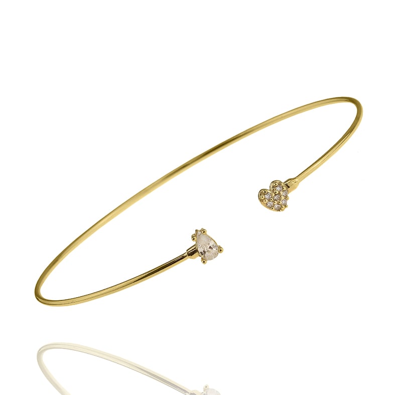 Βραχιόλι ασήμι 925 επιχρυσωμένο με zirconia