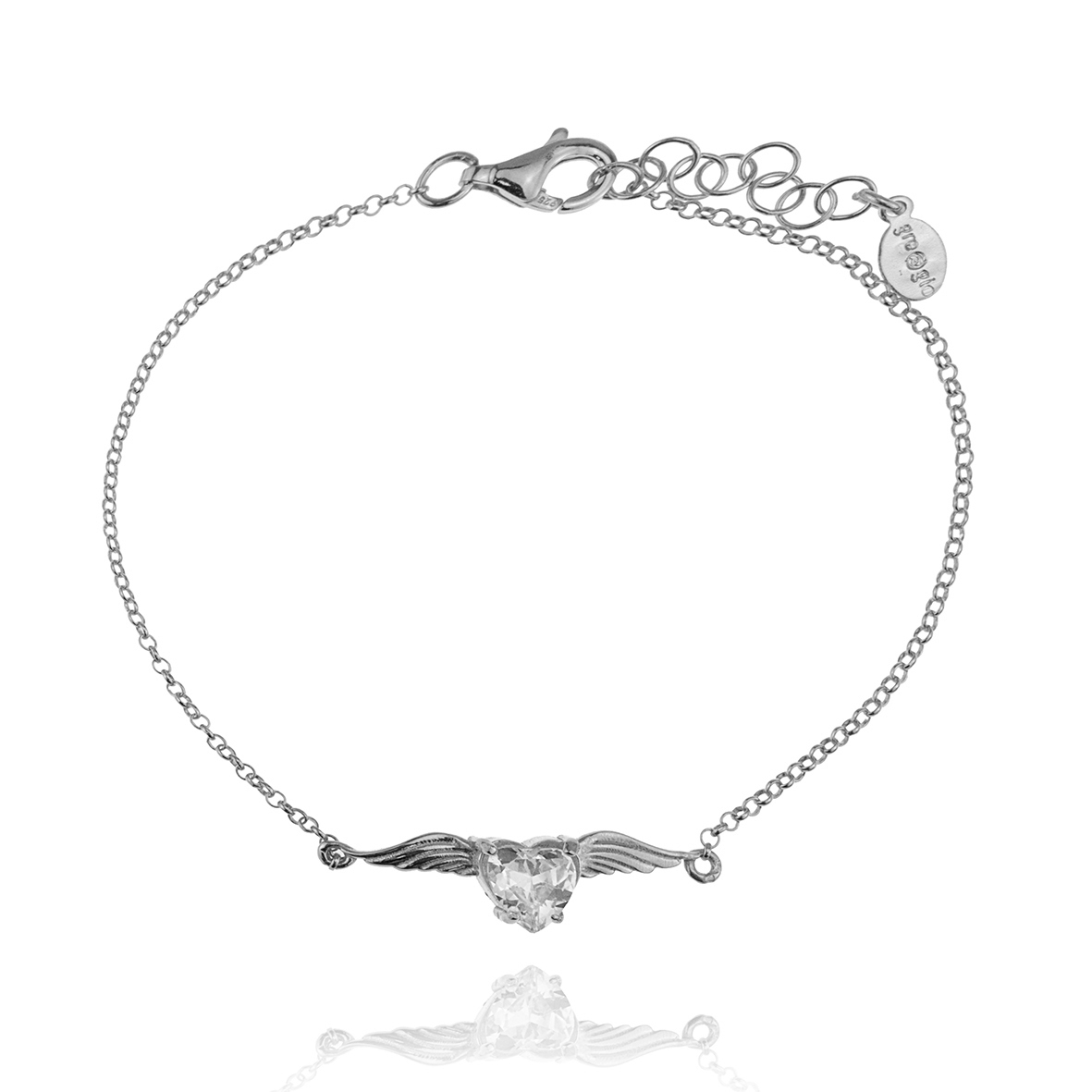 Βραχιόλι ασήμι 925 επιπλατινωμένο με zirconia