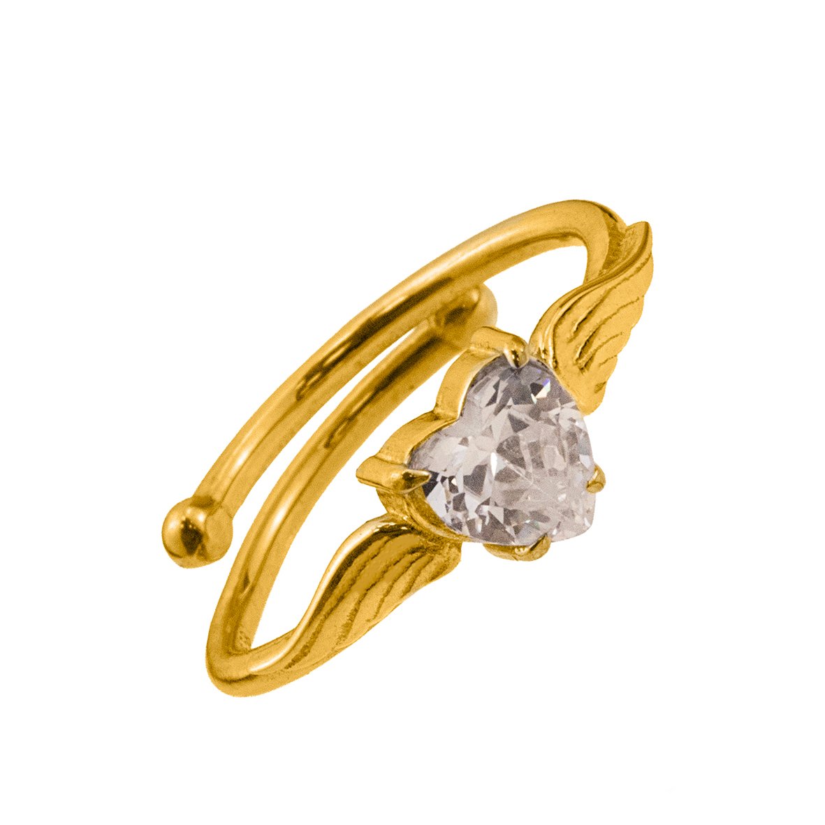 Δαχτυλίδι ασήμι 925 επιχρυσωμένο με zirconia