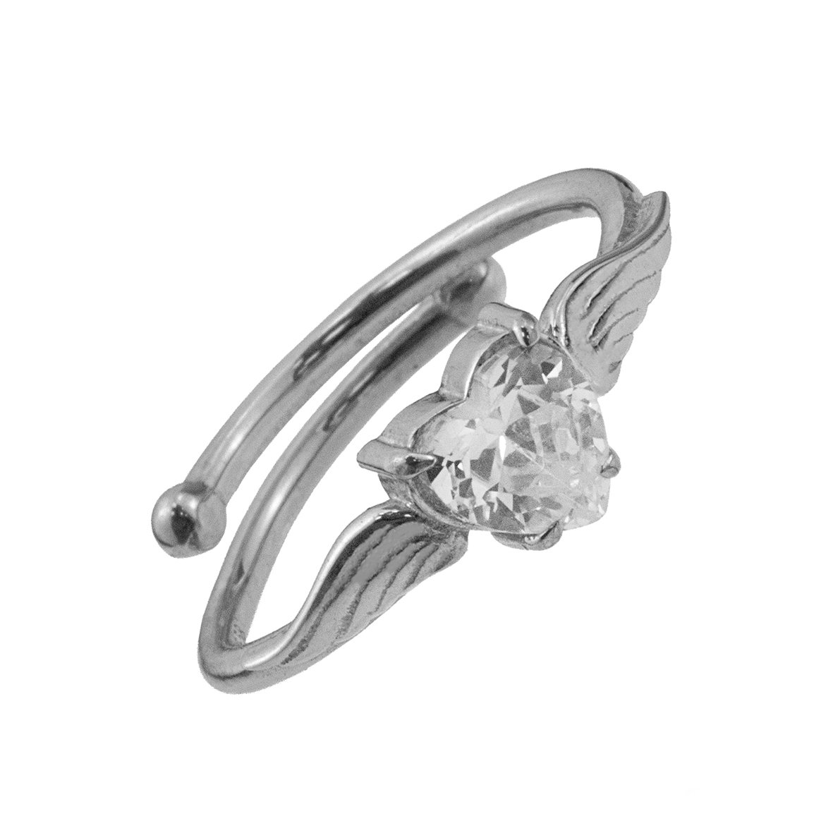 Δαχτυλίδι ασήμι 925 επιπλατινωμένο με zirconia