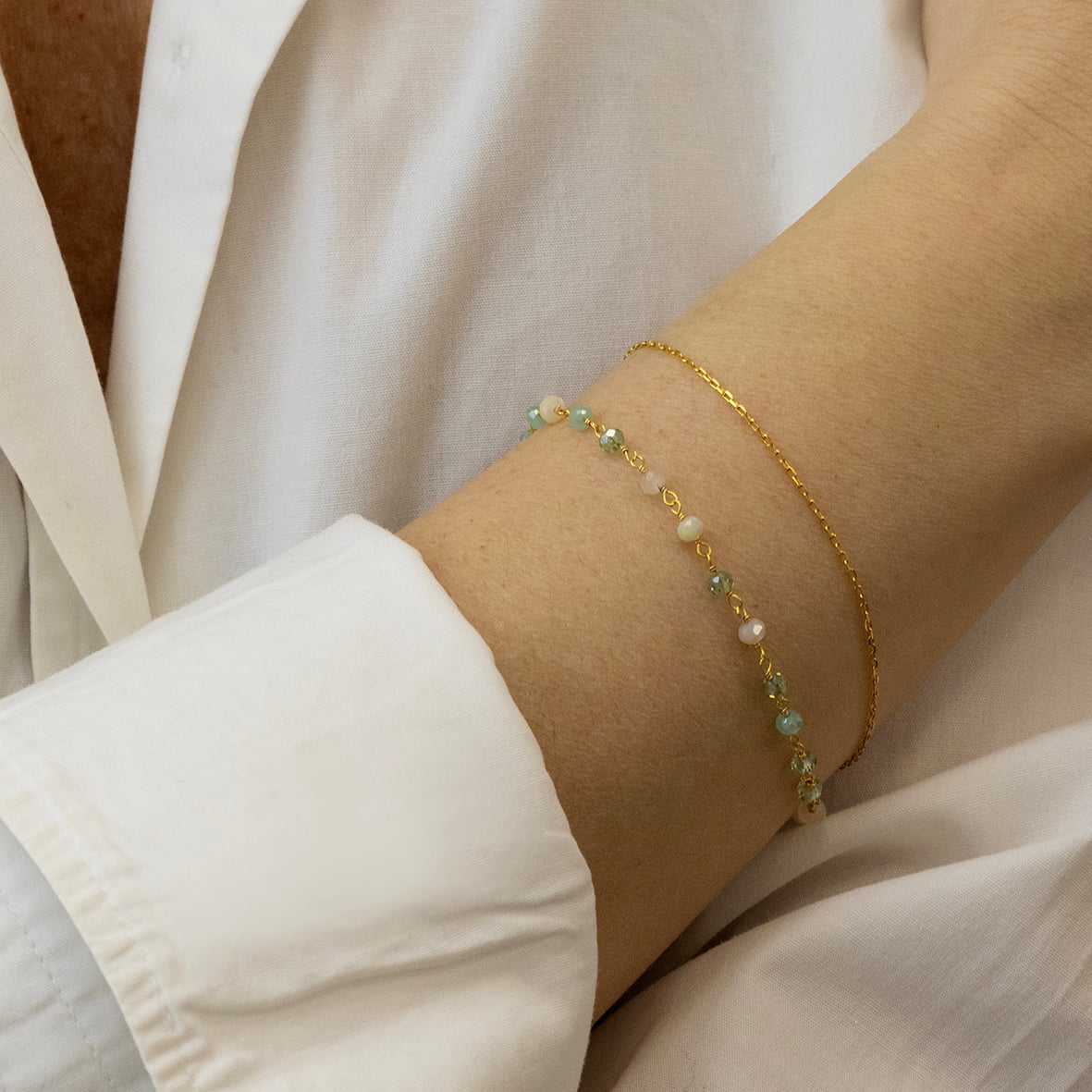 Βραχιόλι ασήμι 925 επιχρυσωμένο με πέτρες ορυκτές