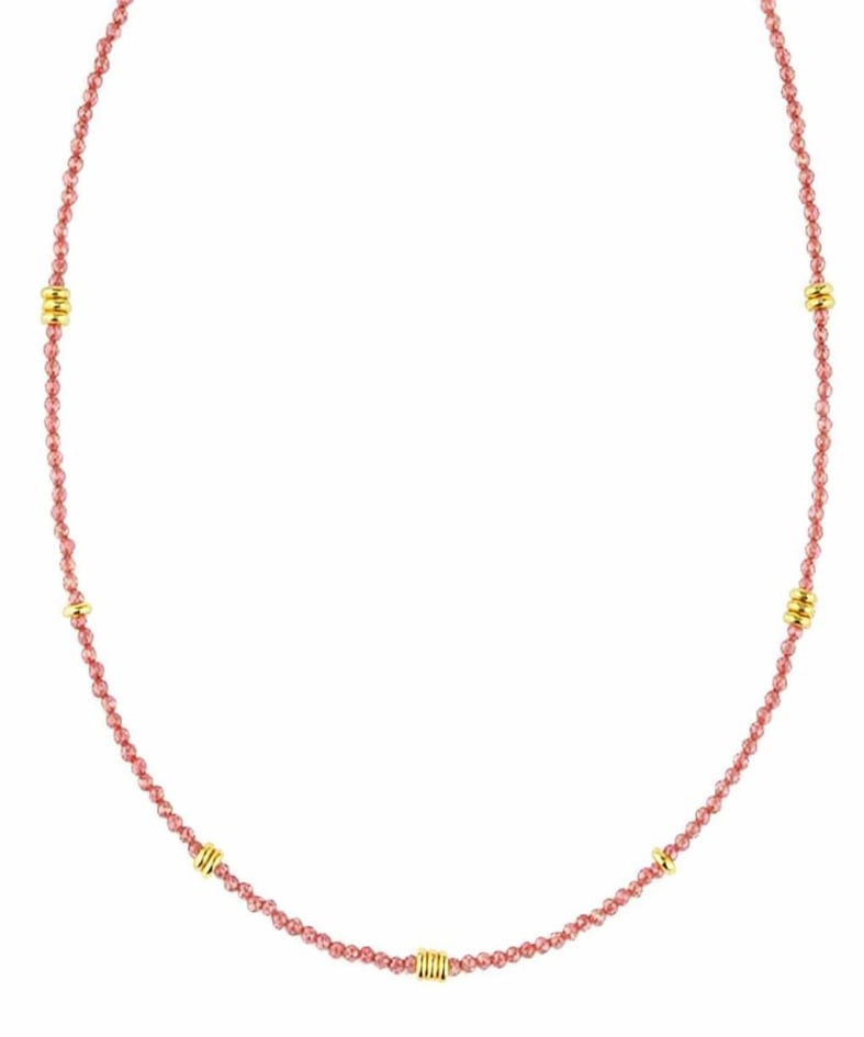 Κολιέ ασήμι 925 επιχρυσωμένο με πέτρες ορυκτές