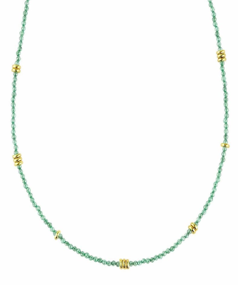 Κολιέ ασήμι 925 επιχρυσωμένο με πέτρες ορυκτές