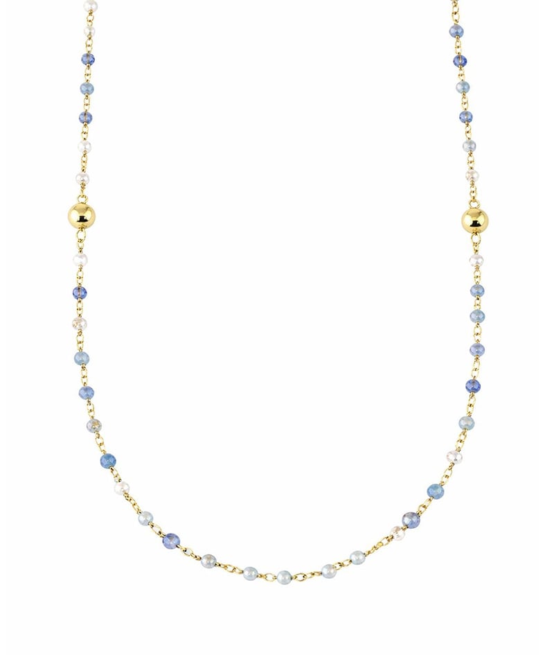 Κολιέ ασήμι 925 επιχρυσωμένο με πέτρες ορυκτές