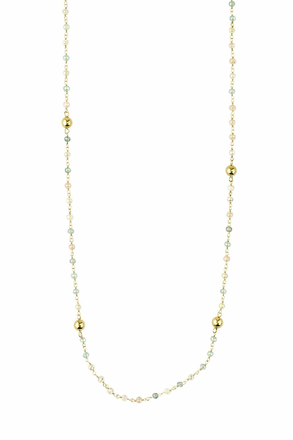 Κολιέ ασήμι 925 επιχρυσωμένο με πέτρες ορυκτές