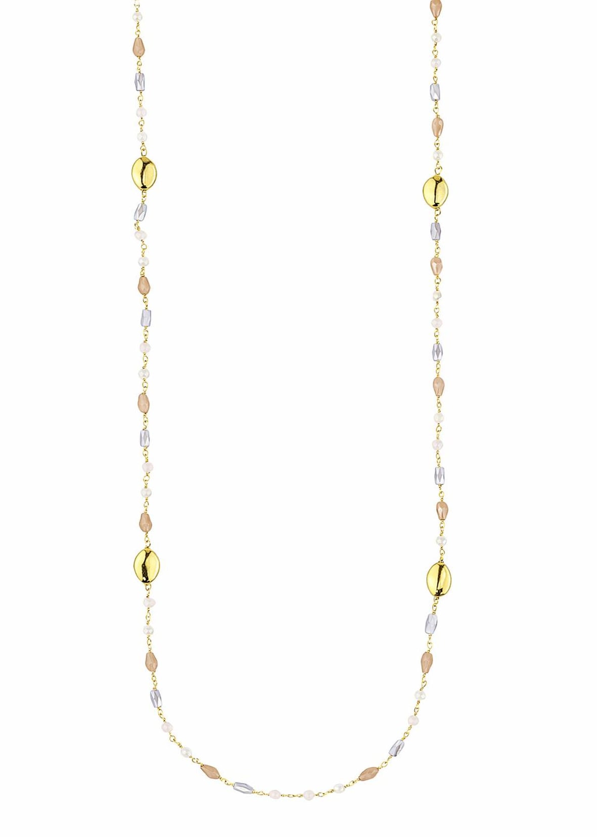 Κολιέ ασήμι 925 επιχρυσωμένο με πέτρες ορυκτές