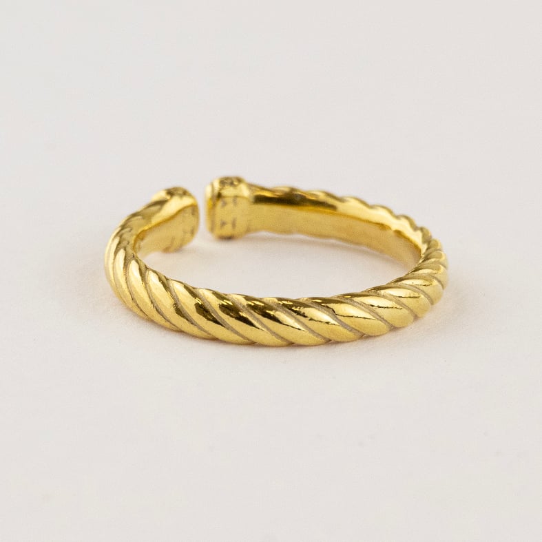 Ring silver 925 yellow gold plated