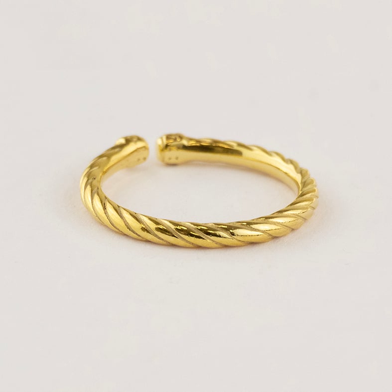 Ring silver 925 yellow gold plated