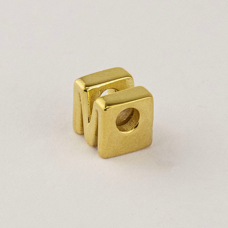 Μοτίφ ασήμι 925 μονόγραμμα επιχρυσωμένο