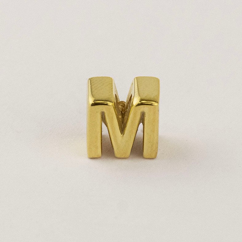 Μοτίφ ασήμι 925 μονόγραμμα επιχρυσωμένο