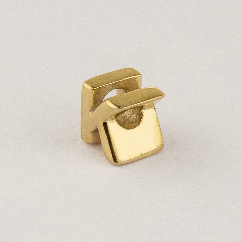 Μοτίφ ασήμι 925 μονόγραμμα επιχρυσωμένο