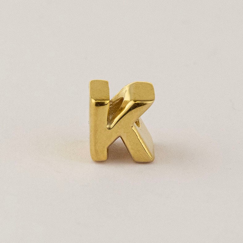 Μοτίφ ασήμι 925 μονόγραμμα επιχρυσωμένο