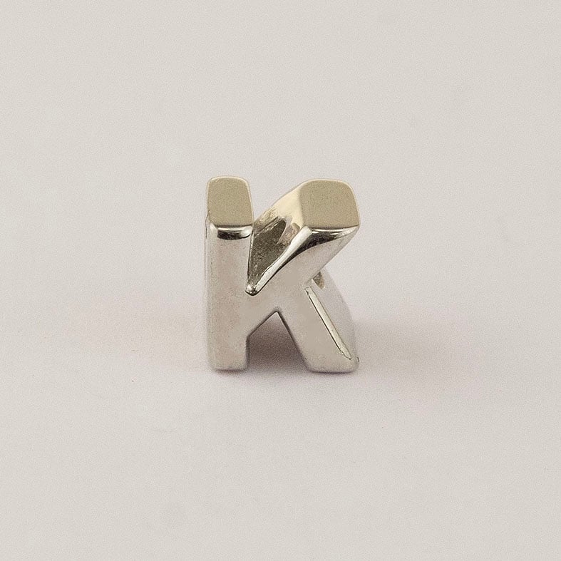 Μοτίφ ασήμι 925 μονόγραμμα επιπλατινωμένο