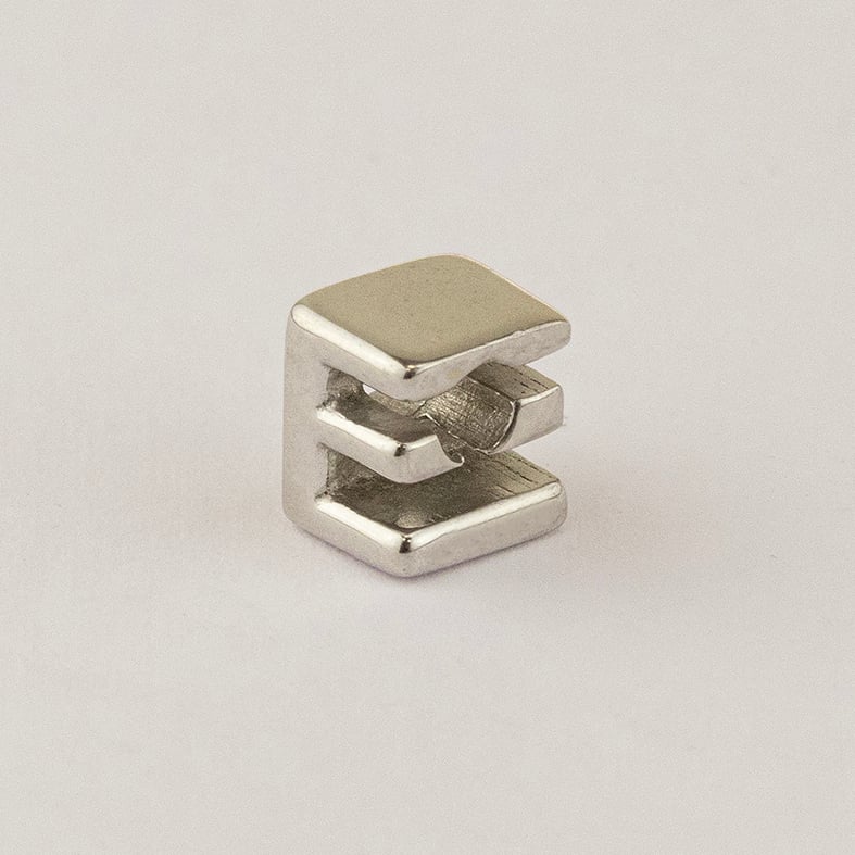 Μοτίφ ασήμι 925 μονόγραμμα επιπλατινωμένο