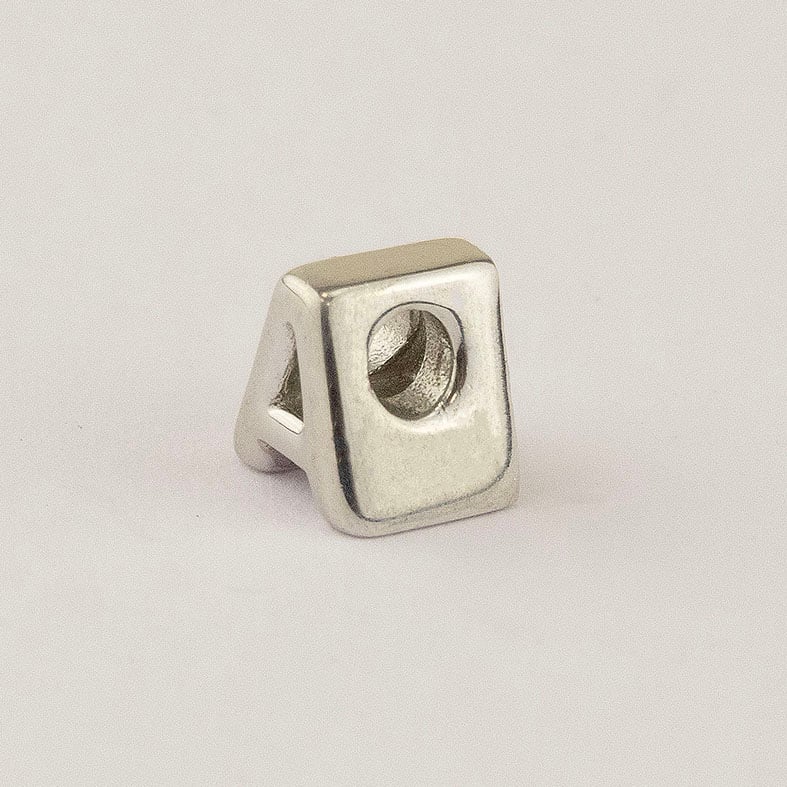 Μοτίφ ασήμι 925 μονόγραμμα επιπλατινωμένο