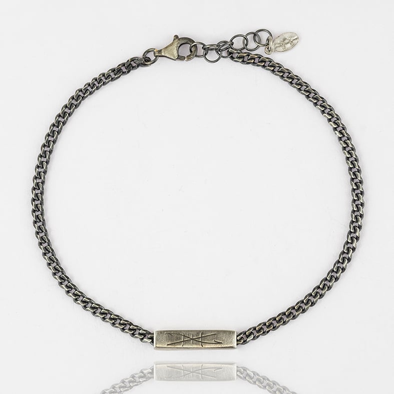 Βραχιόλι ασήμι 925 με μαύρη επιροδίωση