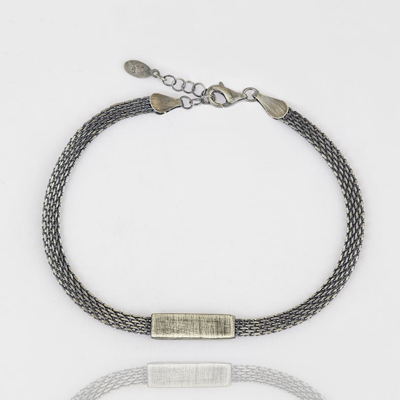 Βραχιόλι ασήμι 925 με μαύρη επιροδίωση